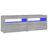 TV-taso LED-valoilla harmaa Sonoma 120x35x40 cm