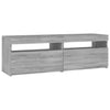 TV-taso LED-valoilla harmaa Sonoma 120x35x40 cm