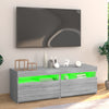 TV-taso LED-valoilla harmaa Sonoma 120x35x40 cm