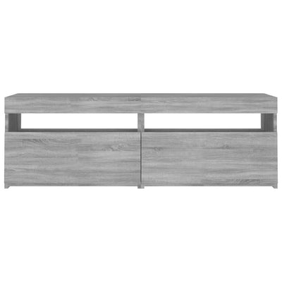 TV-taso LED-valoilla harmaa Sonoma 120x35x40 cm
