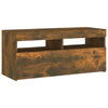 TV-taso LED-valoilla savutammi 90x35x40 cm