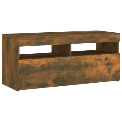 TV-taso LED-valoilla savutammi 90x35x40 cm