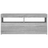 TV-taso LED-valoilla harmaa Sonoma 90x35x40 cm