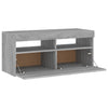 TV-taso LED-valoilla harmaa Sonoma 90x35x40 cm