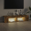TV-taso LED-valoilla savutammi 135x39x30 cm