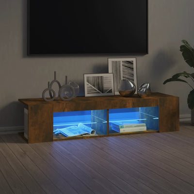 Savutammi tv-taso led-valoilla Christelle 135x39x30cm