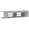 TV-taso LED-valoilla harmaa Sonoma 135x39x30 cm