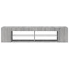 TV-taso LED-valoilla harmaa Sonoma 135x39x30 cm