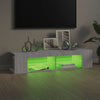TV-taso LED-valoilla harmaa Sonoma 135x39x30 cm