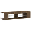 TV-taso LED-valoilla ruskea tammi 135x39x30 cm