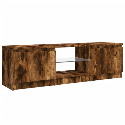 TV-taso LED-valoilla savutammi 120x30x35,5 cm
