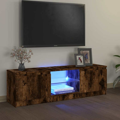 Savutammi tv-taso led-valoilla Dondos 120x30x35,5cm