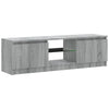 TV-taso LED-valoilla harmaa Sonoma 120x30x35,5 cm