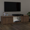 TV-taso LED-valoilla ruskea tammi 120x30x35,5 cm