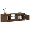 TV-taso LED-valoilla ruskea tammi 120x30x35,5 cm