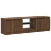 TV-taso LED-valoilla ruskea tammi 120x30x35,5 cm