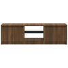 TV-taso LED-valoilla ruskea tammi 120x30x35,5 cm
