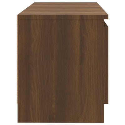 TV-taso LED-valoilla ruskea tammi 120x30x35,5 cm