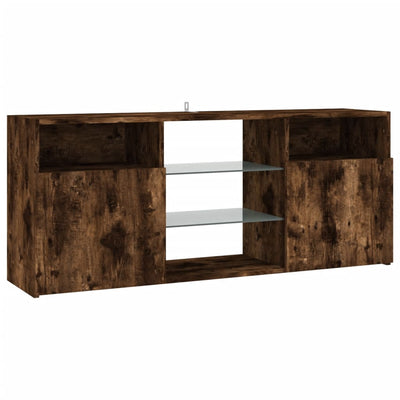 TV-taso LED-valoilla savutammi 120x30x50 cm