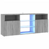 TV-taso LED-valoilla harmaa Sonoma 120x30x50 cm