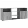 TV-taso LED-valoilla harmaa Sonoma 120x30x50 cm