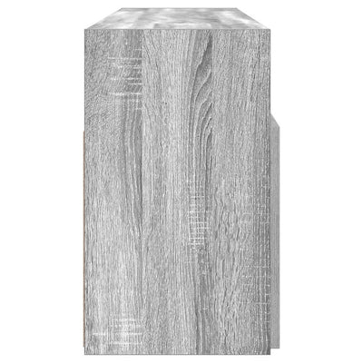 Harmaa tv-taso led-valoilla Zornia 120x30x50cm