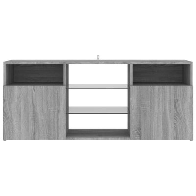 TV-taso LED-valoilla harmaa Sonoma 120x30x50 cm