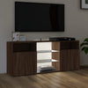TV-taso LED-valoilla ruskea tammi 120x30x50 cm