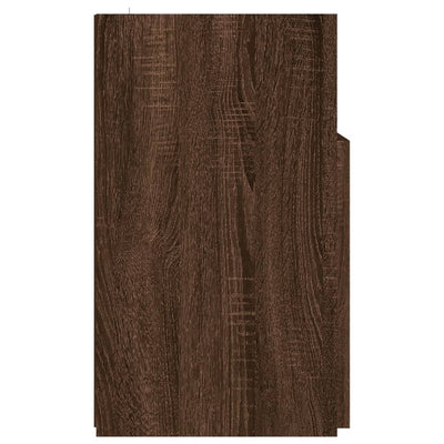 TV-taso LED-valoilla ruskea tammi 120x30x50 cm