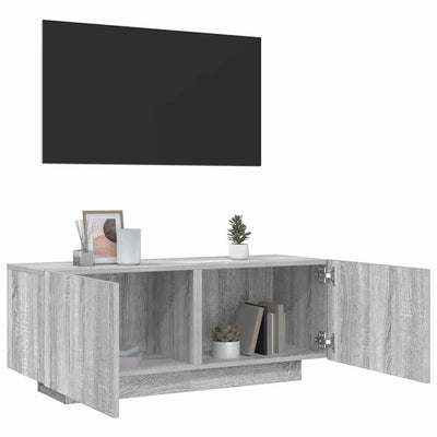 TV-taso harmaa Sonoma 100x35x40 cm tekninen puu