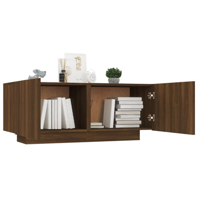 TV-taso ruskea tammi 100x35x40 cm tekninen puu
