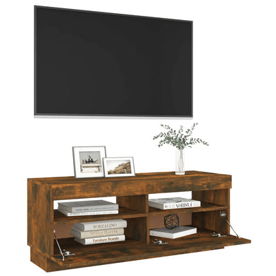 TV-taso LED-valoilla savutammi 100x35x40 cm