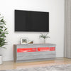 TV-taso LED-valoilla harmaa Sonoma 100x35x40 cm