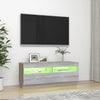 TV-taso LED-valoilla harmaa Sonoma 100x35x40 cm