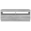 TV-taso LED-valoilla harmaa Sonoma 100x35x40 cm