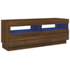 TV-taso LED-valoilla ruskea tammi 100x35x40 cm