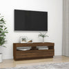 TV-taso LED-valoilla ruskea tammi 100x35x40 cm