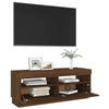 TV-taso LED-valoilla ruskea tammi 100x35x40 cm