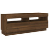 TV-taso LED-valoilla ruskea tammi 100x35x40 cm