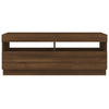 TV-taso LED-valoilla ruskea tammi 100x35x40 cm