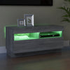 TV-taso LED-valoilla harmaa Sonoma 80x35x40 cm
