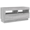 TV-taso LED-valoilla harmaa Sonoma 80x35x40 cm