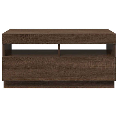 Ruskea tammi tv-taso led-valoilla Ramiz 80x35x40cm