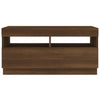 TV-taso LED-valoilla ruskea tammi 80x35x40 cm