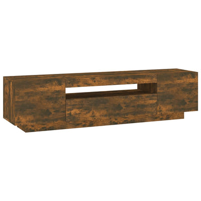 TV-taso LED-valoilla savutammi 160x35x40 cm