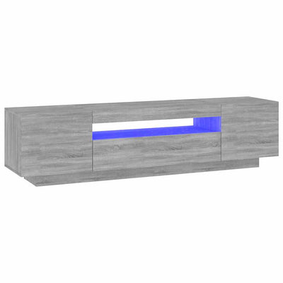 Harmaa tv-taso led-valoilla Filantropia 160x35x40cm (sonoma)