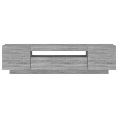 TV-taso LED-valoilla harmaa Sonoma 160x35x40 cm