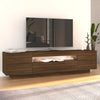 TV-taso LED-valoilla ruskea tammi 160x35x40 cm