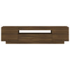 TV-taso LED-valoilla ruskea tammi 160x35x40 cm