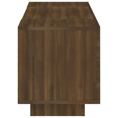 TV-taso LED-valoilla ruskea tammi 160x35x40 cm